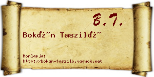 Bokán Tasziló névjegykártya